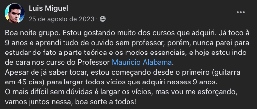 Depoimento original de aluno 4