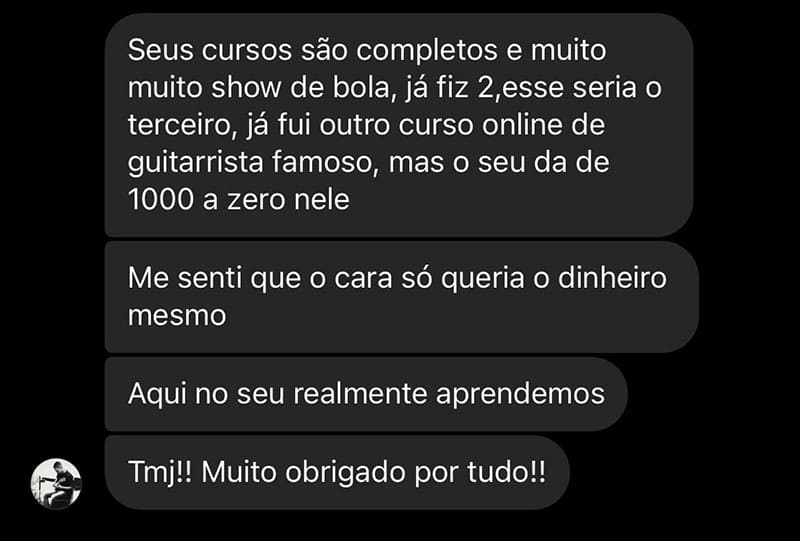 Depoimento original de aluno 12